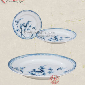 Đĩa bằng vẽ Trúc (Ø 14cm)