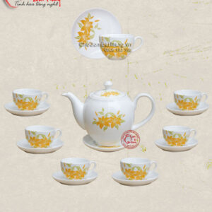 Bộ ấm chén Minh Long vẽ hoa ly