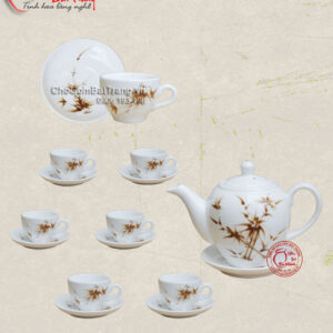 Bộ ấm chén Minh Long vẽ trúc